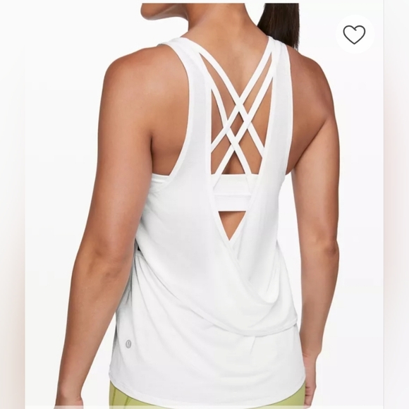 lululemon athletica Tops - 3/$15 Lululemon Reenergized 2in1 White Tank Top